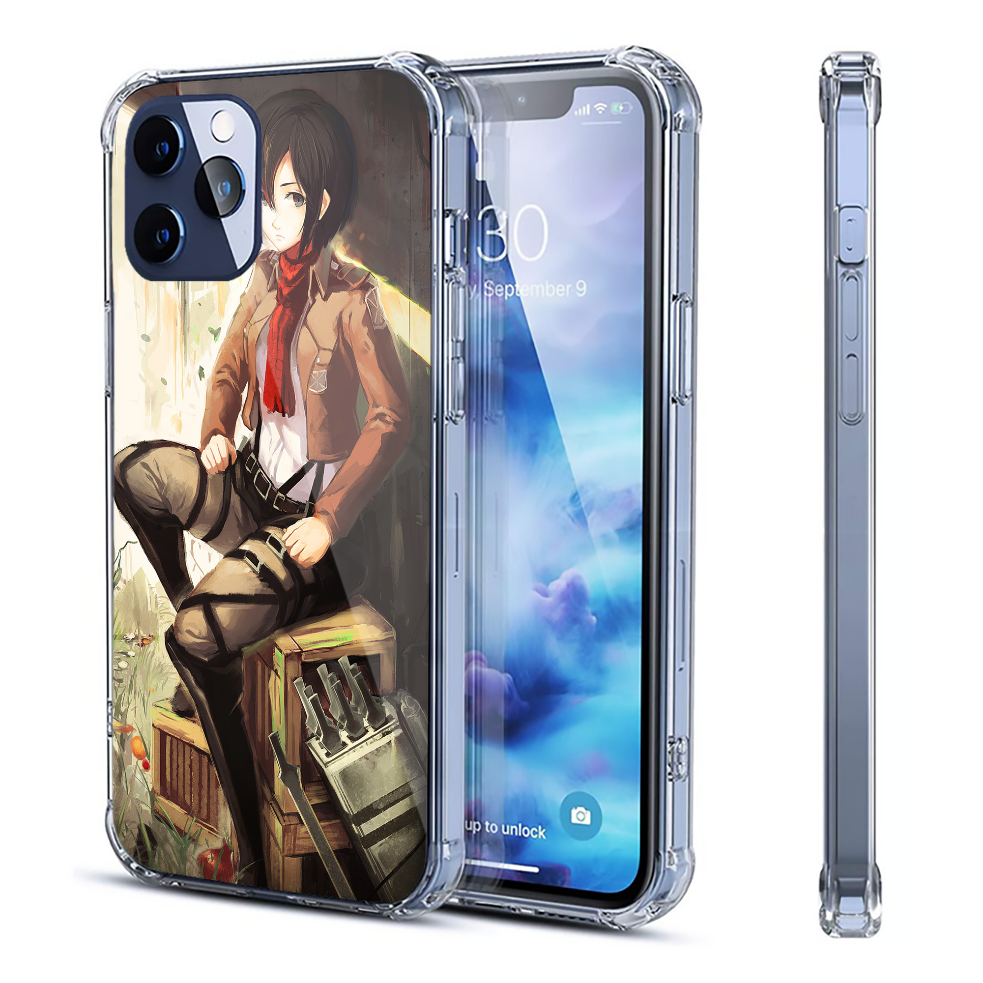 （画像用） 進撃の巨人 Attack on Titan 【iPhone 12シリーズ対応】透明スマホケース（クリアソフトケース）